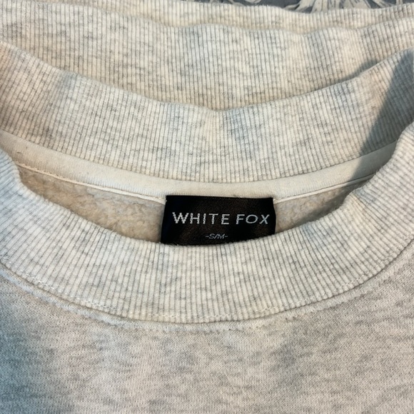 White Fox Boutique Essentials Club Set Crewneck & Sweatpants Grey Marle Pink - Picture 7 of 17